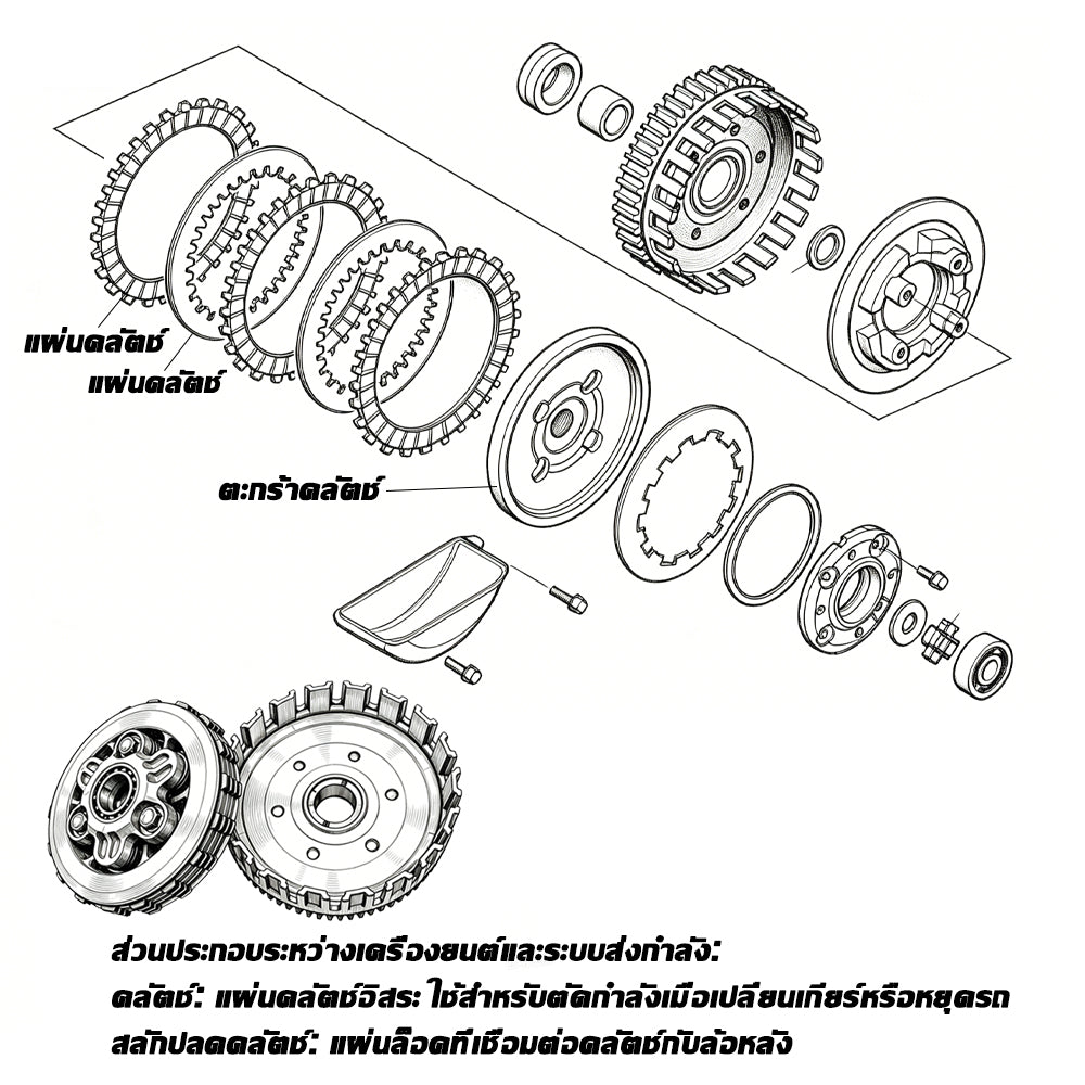3 หน้าที่สำคัญของแผ่นคลัทช์