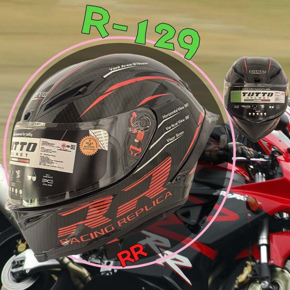 TUTTO K6 หมวกกันน็อกเต็มใบ TUTTO RR แข็งแรงใส่สบายหมวกกันน็อคเต็มใบ ชิวทึบ