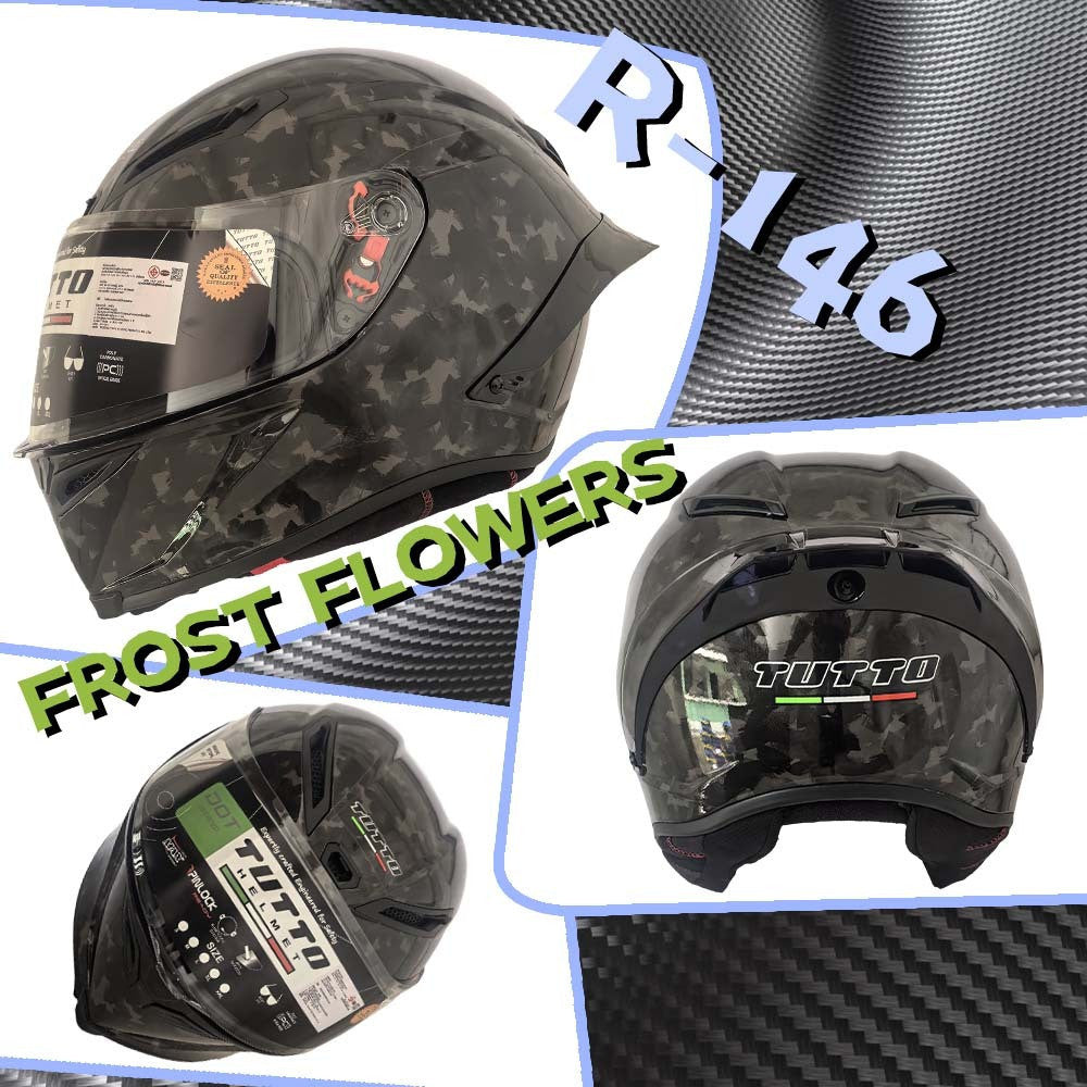 TUTTO K6 มูลค่า300฿ส่งของแถมชิวหน้าฟรี! Blackหมวกกันน็อคเต็มใบ ล่าสุด 2025 นวมถอดซักได้ + New