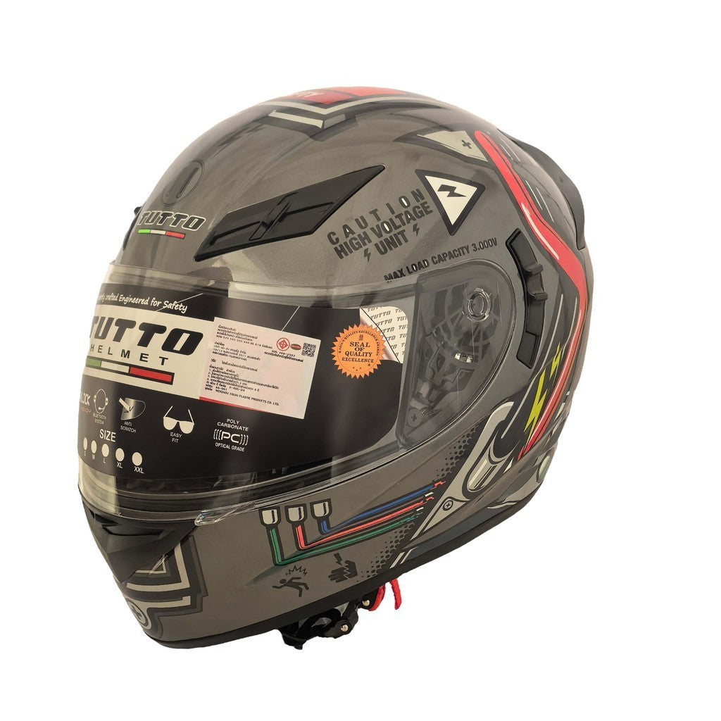 TUTTO K3 หมวกกันน็อคเต็มใบ TUTTO แว่น2ชั้น ไซส์ L XL