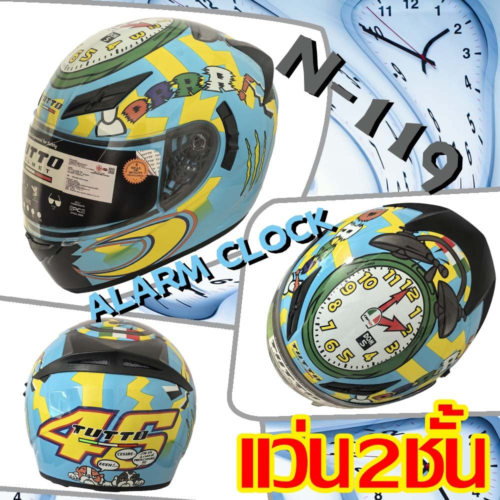 TUTTO K3 แถมฟรี3เด้ง มูลค่า700฿ หมวกกันน็อคเต็มใบ หมวกกันน๊อค รถจักรยานยนต์ แว่น2ชั้น ชิวใส TITS