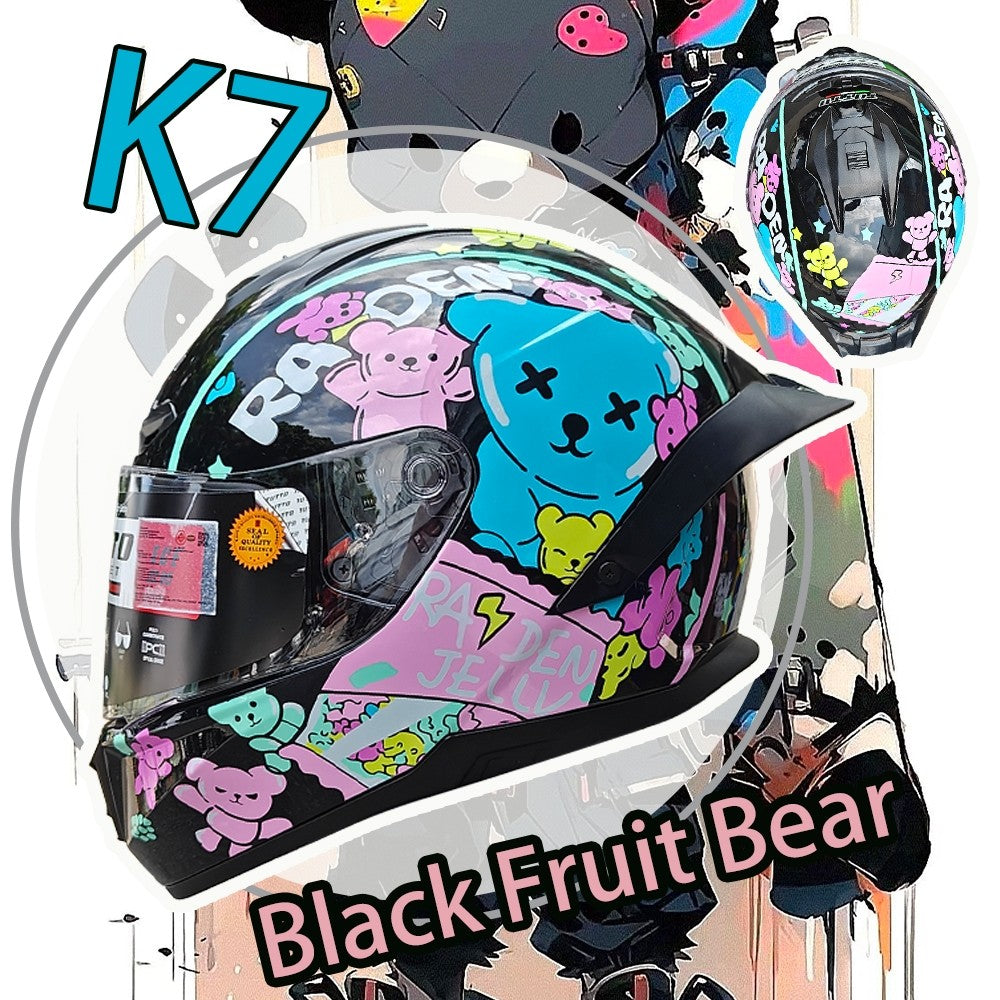 TUTTO K7 รองรับบลูทูธ TUTTO ใหม่ปี2025 หมวกกันน็อค หุ้มคาง ทรงใหม่ล่าสุด สปอยเลอร์ยาว ถอดซักได้M-XL